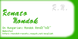 renato mondok business card